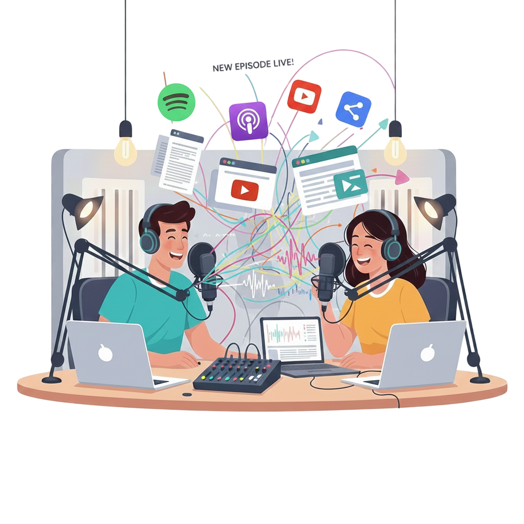 Professional podcast creation studio